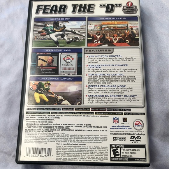 ⭐️3/$25⭐️ MADDEN NFL FOOTBALL 2005 - PlayStation 2 - Picture 2 of 5